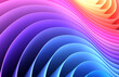 3D render abstract background of smooth lines of spline waves from blue to yellow