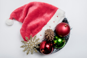 Poster - Santa Claus hat with Christmas ornament