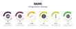 © Farahim - signs infographic template with icons and 6 step or option. signs icons such as no swimming, is not a sub, weapons, info, weapon, stop vector. can be used for banner, info graph, web, presentations.