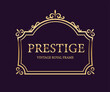 Beautiful golden classical prestige royal style decorative vector frame