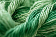 Closeup to green yarn