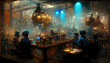 AI generated image of a Victorian era tavern in London