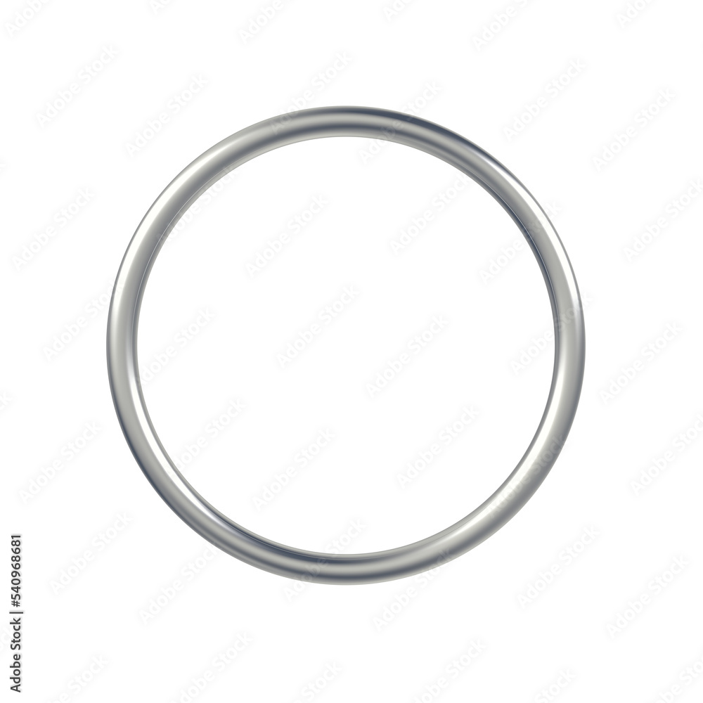 Metal Rings Background Metal ring. Isolated. Transparent background. 3d illustration. Stock ...