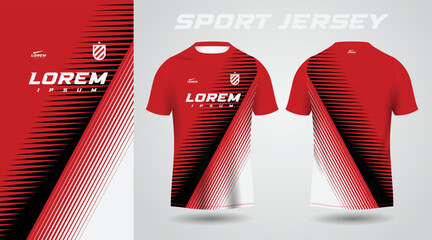 red shirt sport jersey design