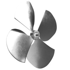 Wall Mural - 3d rendering illustration of a four blades propeller fan