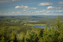 Beautiful Shot Of The Landscape Of The Geographical Center Of Sweden In Flataklocken
