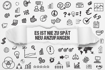 Poster - Es ist nie zu spät neu anzufangen	
