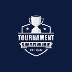 Tournament championship logo vector. Trophy logo