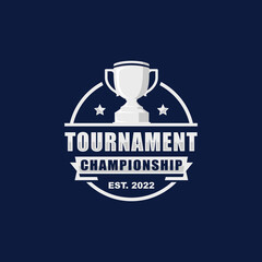 Tournament championship logo vector. Trophy logo