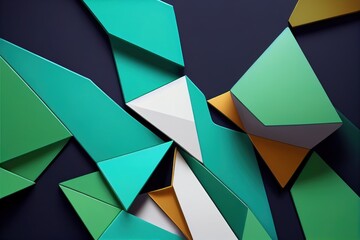 Wall Mural - Abstract minimal scene with geometric forms. Podium in white and green background with leaves. product presentation, mock up, show cosmetic product, Podium, stage pedestal or platform. 