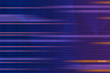 Wall Mural - Digital abstract purple background. Big data. Technology. copy space. Technological