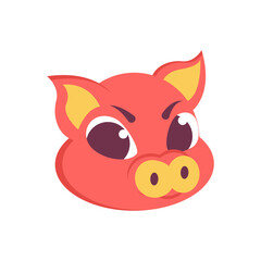 Wall Mural - Isolated pig head baby vector illustration