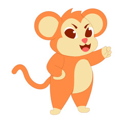 Wall Mural - Isolated monkey body baby vector illustration