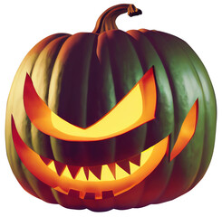 Wall Mural - Halloween pumpkin evil smiling