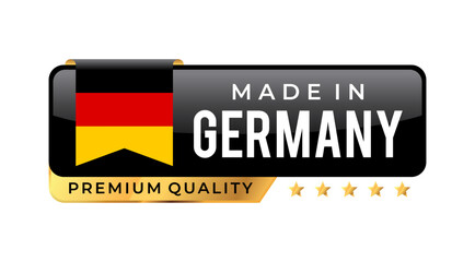 Wall Mural - Made in Germany Premium Quality label. For icon, badge, emblem, packaging, banner, and other business product . Vector Illustration