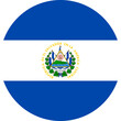 El Salvador Round Flag. Salvadoran Circle Circular Country Nation National Banner Symbol Sign Ensign Flag. Guanaco Transparent PNG Flattened JPG Flat JPEG