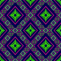 Seamless geometric folklore ornament, Tribal ethnic texture. Seamless striped pattern in Aztec style, Figure tribal embroidery, Scandinavian, Ikat pattern