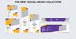 © gradientvect - Back-to-school social media post collection designed with abstract shapes. School admission and academic course promotion template set vector