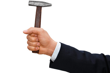 Wall Mural - gesture series: man hits with hammer.