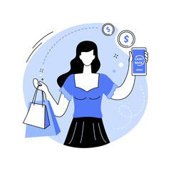 Cashback isolated cartoon vector illustrations.