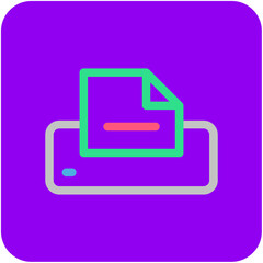 Sticker - Printer Vector Icon