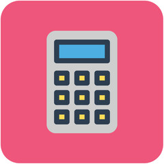 Sticker - Calculator Vector Icon