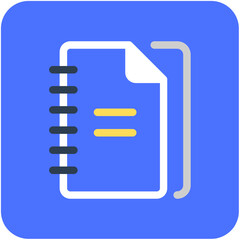 Sticker - Notebook Vector Icon