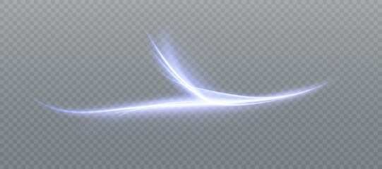 Fototapete - Abstract curved purple line effect.Rendering	
