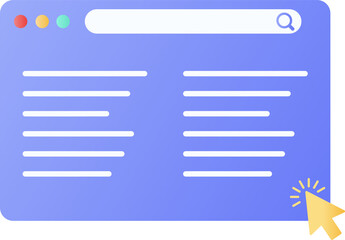Wall Mural - browser window. search. browser in flat style. illustration