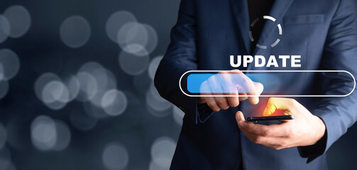 update phone message in a cellphone screen.