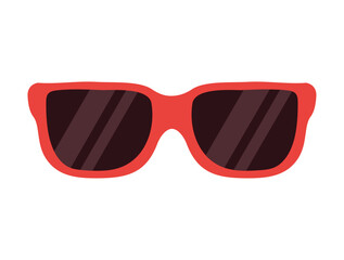 Canvas Print - summer sunglasses accessory red