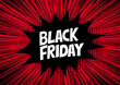 © Tkz26 Graphics - Abstract vector black Friday vector illustration. halftone dot versus comic. Comics book template background. Pop art colorful backdrop.