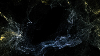 Wall Mural - full color energy plasma particles simulate with 3d rendering.