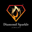 Set Diamond Stone Gemstone Shiny Luxury Style Fashion Accessory Business Jewelry Logo Design Vector 