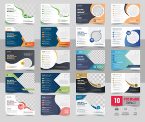 Corporate business Modern postcard EDDM design template bundle