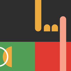 Wall Mural - retro square art in geometric bold shapes. vector illustration