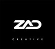 ZAD Letter Initial Logo Design Template Vector Illustration