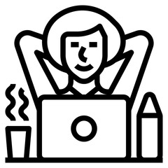 Sticker - work relax icon