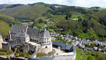 Sticker - Aerial view of the Vianden Castle in Luxembourg