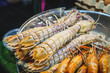 Crayfish, shrimp and seafood at Thailand market plaza