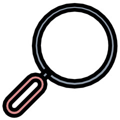 Sticker - Magnifier Colored Line Icon