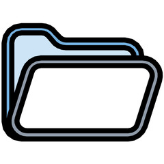 Poster - Folder Colored Line Icon