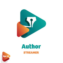 Wall Mural - Author Streamer Logo