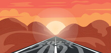 Road In Desert. Concept Of 2023 Goals