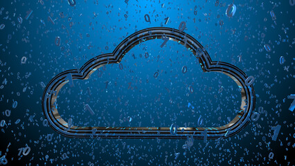 Cloud computing, conceptual illustration