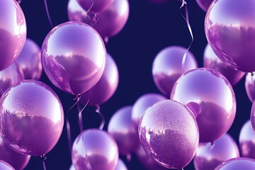 Purple Balloons Seamless Texture Pattern Tiled Repeatable Tessellation Background Image