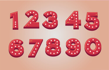 Marquee Numbers, Numerals font