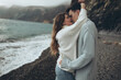Love story. Happy young couple in nature. High quality photo