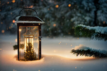 Lantern In The Snow