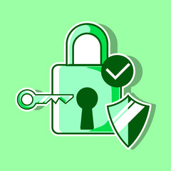 premium vector l vector image of data security icon. white background